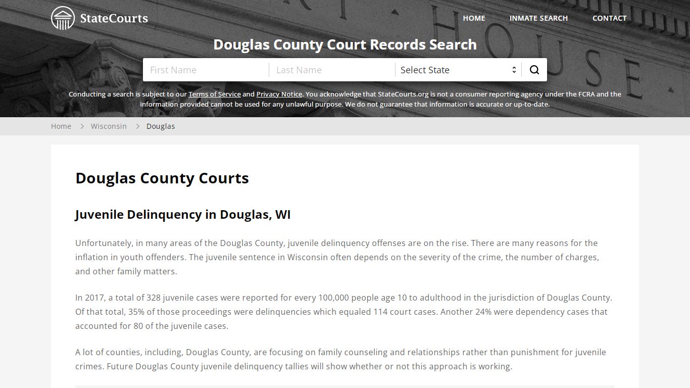 Douglas County, WI Courts - Records & Cases - StateCourts