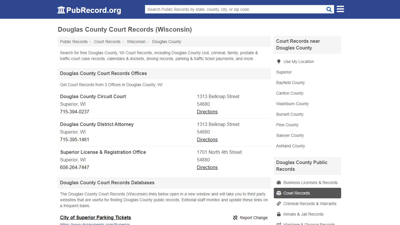 Free Douglas County Court Records (Wisconsin Court Records)