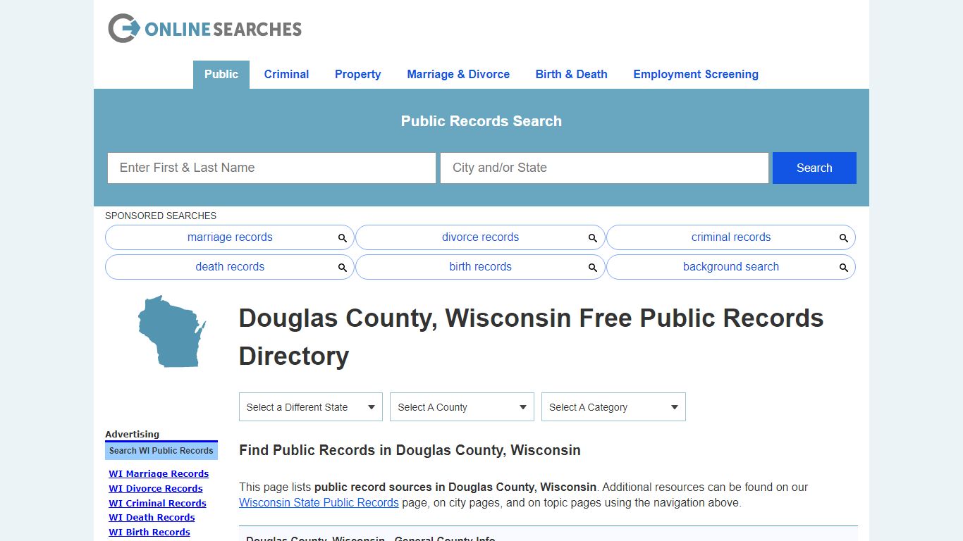Douglas County, Wisconsin Public Records Directory
