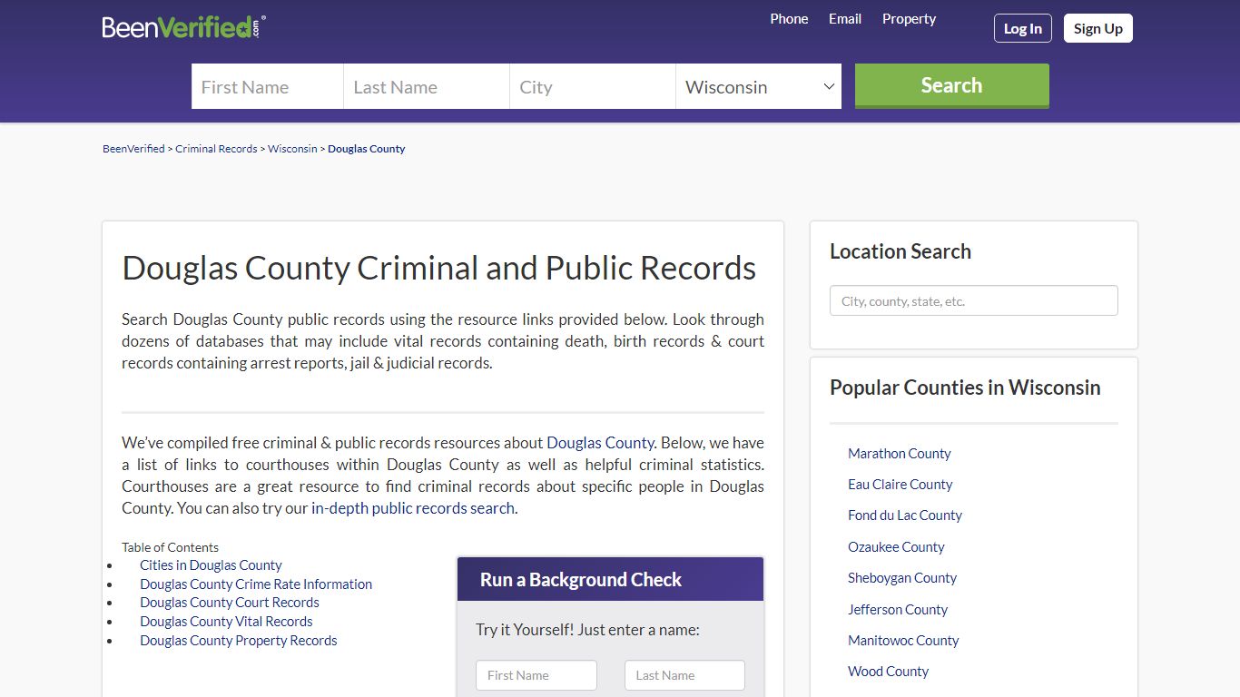 Douglas County Arrest Records in WI - Court & Criminal ...